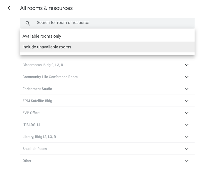 Enable unavailable rooms