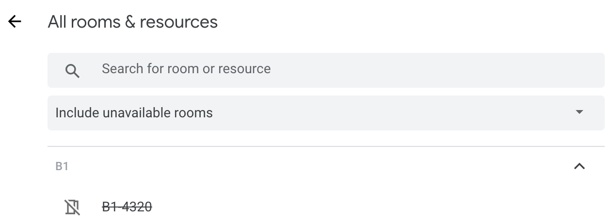 Enable unavailable rooms